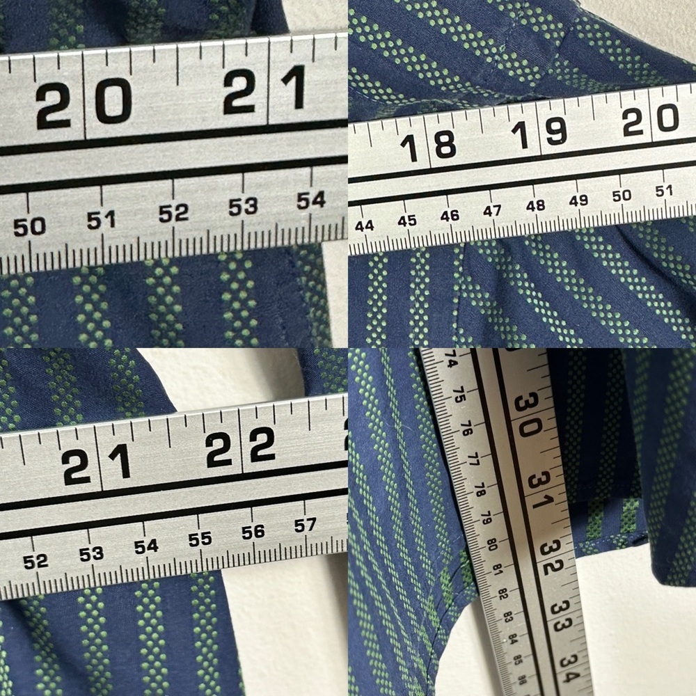 Ted Baker Blue Striped Collared Long Sleeve Cotton Dress Shirt Size 16 Mens Top - Picture 9 of 10